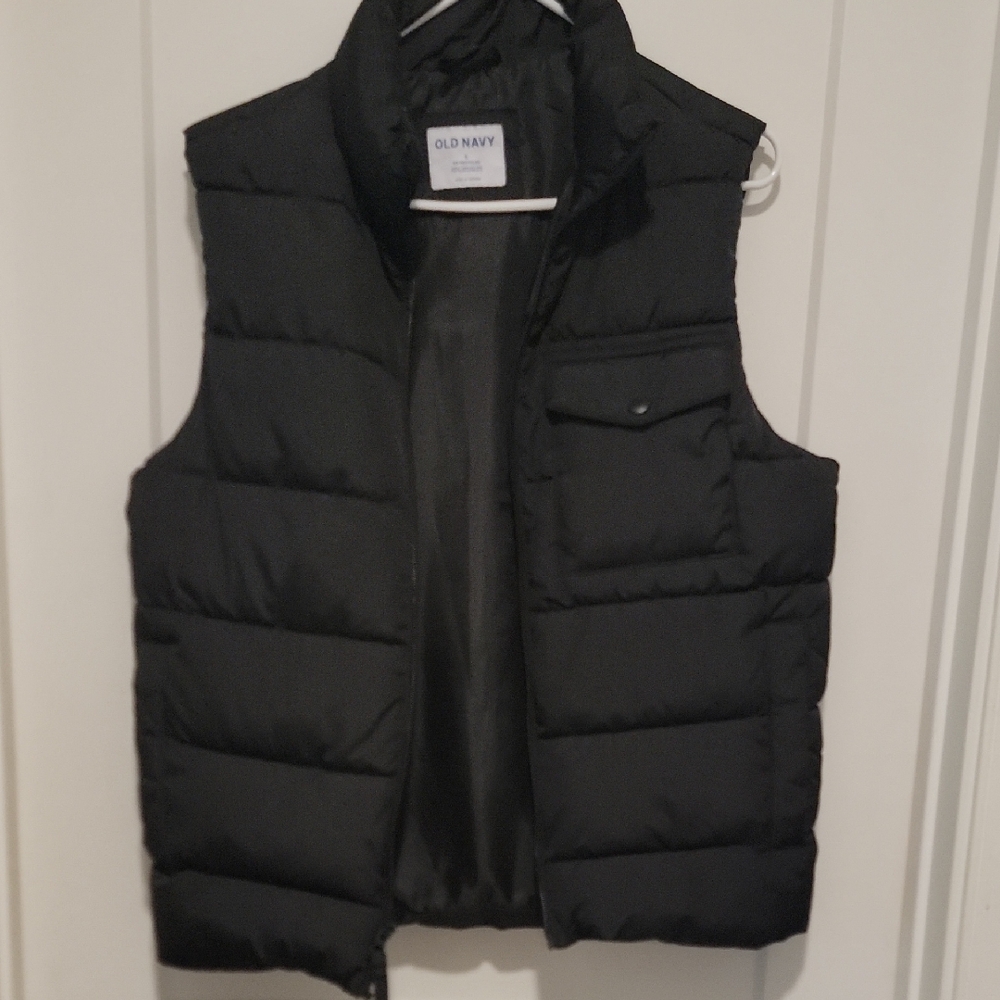 Old Navy Black Quilted Vest